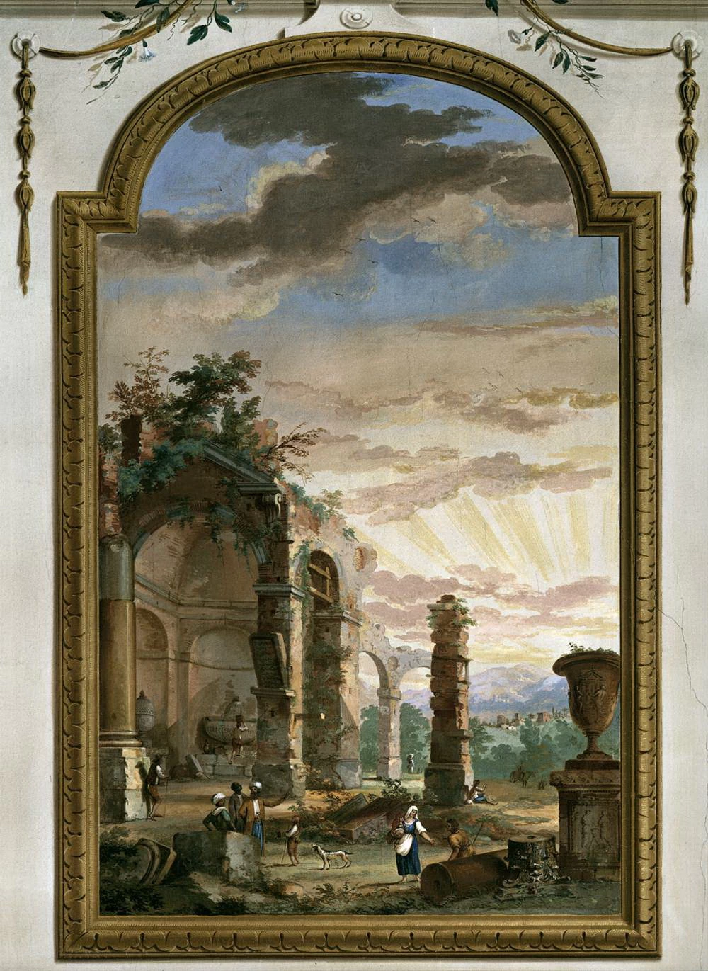 Villa di Poggio Imperiale - Veduta con Idilio del pasore, Villa Poggio Imperiale, Arcetri, Firenze